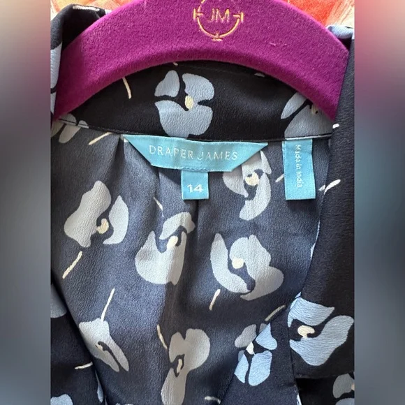 Draper James Blue Floral Midi Dress - Picture 3 of 5